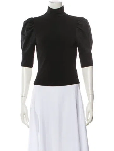 Pre-owned Alice And Olivia Turtleneck Three-quarter Sleeve Top In Multi