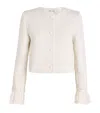 Alice And Olivia Tweed Millie Jacket In White