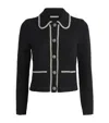 Alice And Olivia Tweed Noella Cardigan In Black
