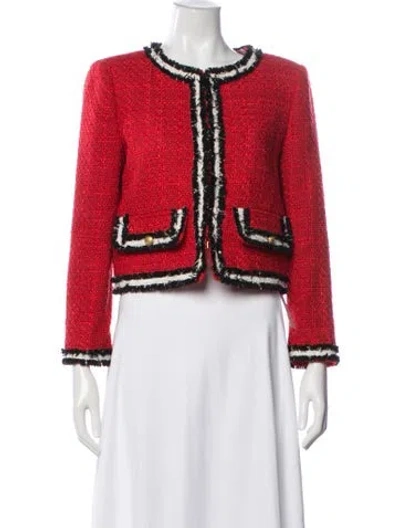 Pre-owned Alice And Olivia Tweed Pattern Blazer W/ Tags In Multicolor