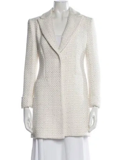 Pre-owned Alice And Olivia Tweed Pattern Blazer W/ Tags In Neutral