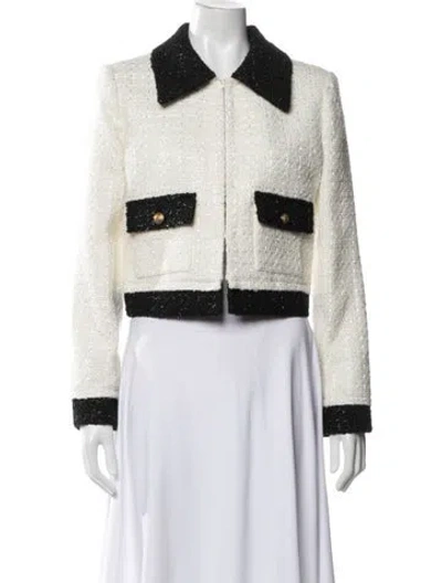 Pre-owned Alice And Olivia Tweed Pattern Blazer W/ Tags In Neutrals