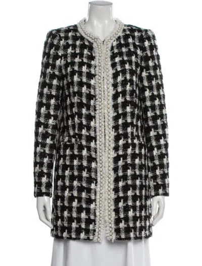 Pre-owned Alice And Olivia Tweed Pattern Coat In Multi