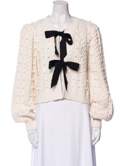 Pre-owned Alice And Olivia Tweed Pattern Evening Jacket In Neutral