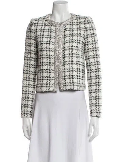 Pre-owned Alice And Olivia Tweed Pattern Evening Jacket W/ Tags In Multi