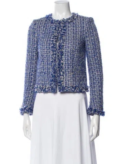 Pre-owned Alice And Olivia Tweed Pattern Jacket