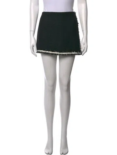 Pre-owned Alice And Olivia Tweed Pattern Mini Shorts W/ Tags In Black