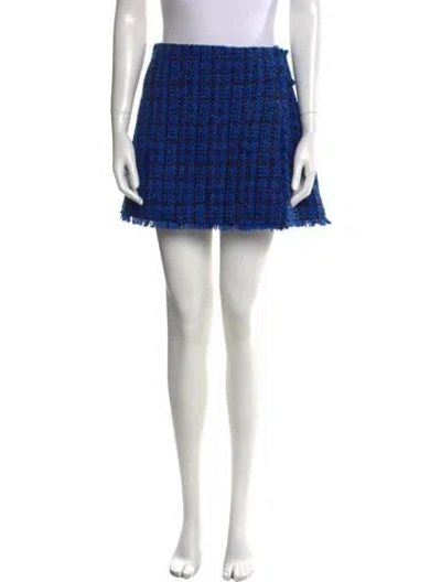 Pre-owned Alice And Olivia Tweed Pattern Mini Skirt