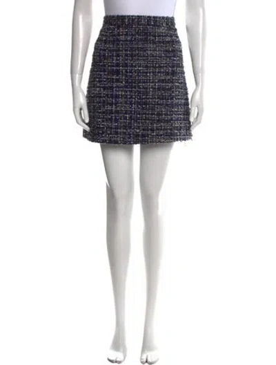 Pre-owned Alice And Olivia Tweed Pattern Mini Skirt