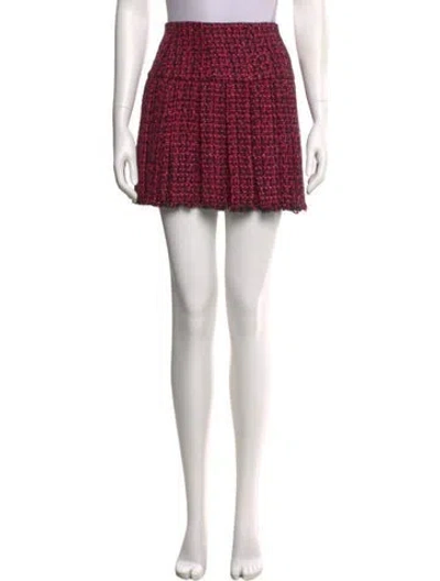 Pre-owned Alice And Olivia Tweed Pattern Mini Skirt