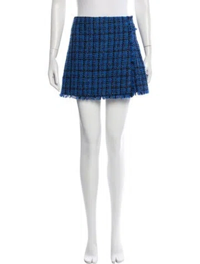 Pre-owned Alice And Olivia Tweed Pattern Mini Skirt