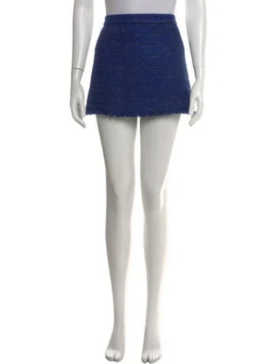 Pre-owned Alice And Olivia Tweed Pattern Mini Skirt