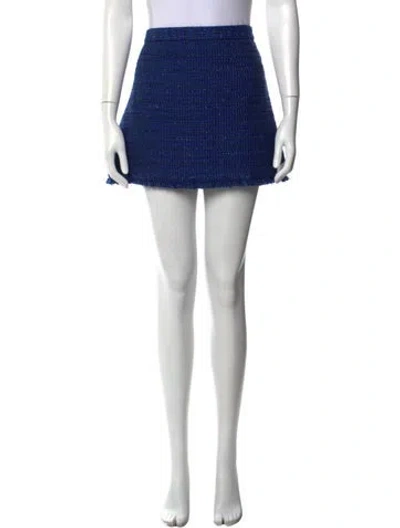 Pre-owned Alice And Olivia Tweed Pattern Mini Skirt
