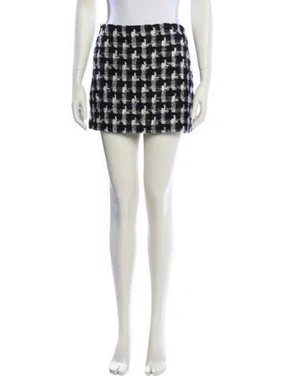 Pre-owned Alice And Olivia Tweed Pattern Mini Skirt In Multi