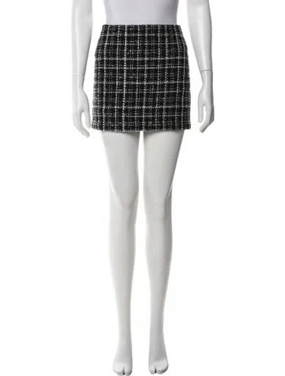 Pre-owned Alice And Olivia Tweed Pattern Mini Skirt In Multi