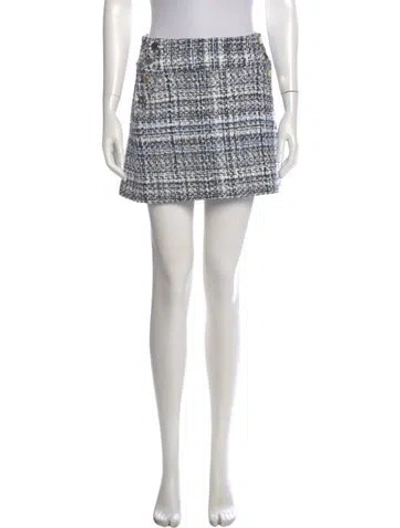 Pre-owned Alice And Olivia Tweed Pattern Mini Skirt In Multi