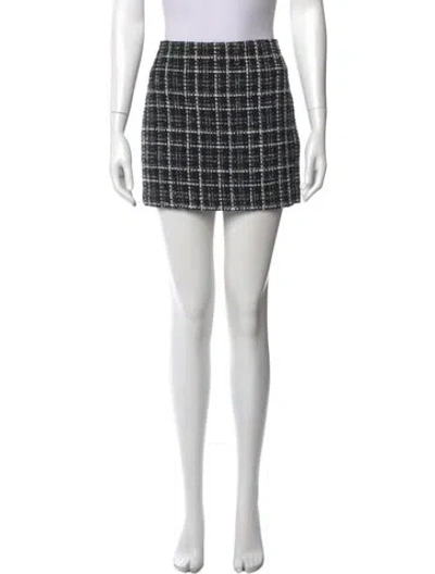 Pre-owned Alice And Olivia Tweed Pattern Mini Skirt In Multi