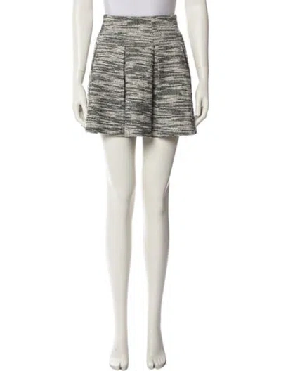 Pre-owned Alice And Olivia Tweed Pattern Mini Skirt In Neutral