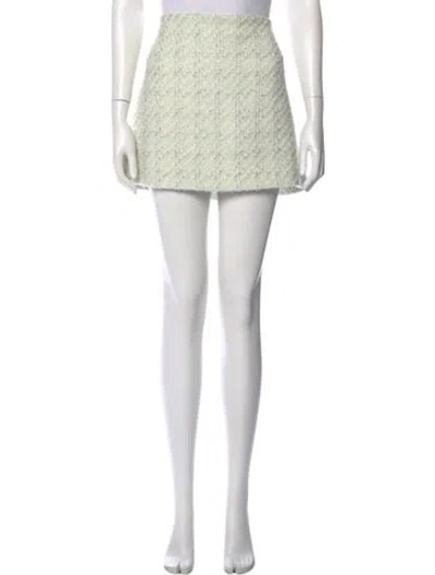 Pre-owned Alice And Olivia Tweed Pattern Mini Skirt W/ Tags