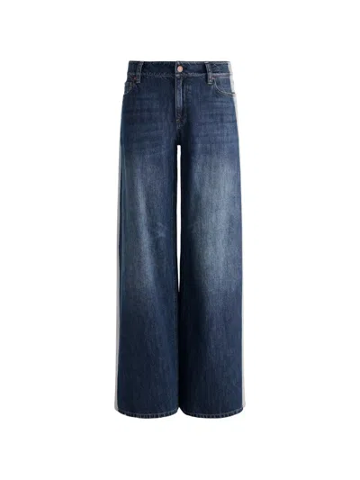 Alice And Olivia Ultra Baggy Jeans In Blue