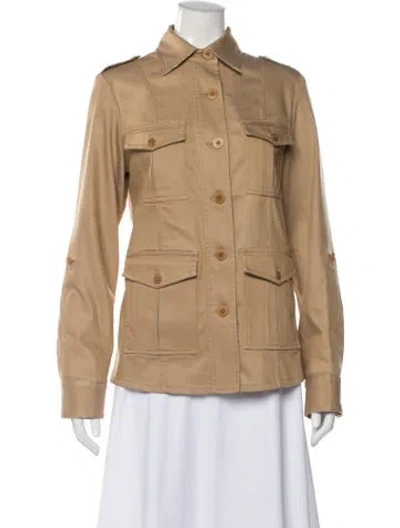 Pre-owned Alice And Olivia Utility Jacket In Brown