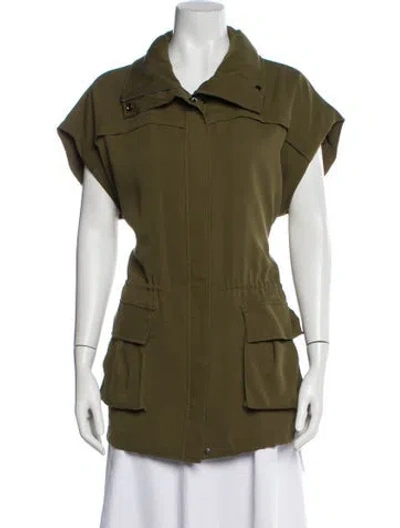 Pre-owned Alice And Olivia Utility Jacket In Green