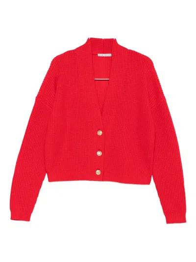 Alice And Olivia V-neck Cardigan In Red