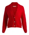 Alice And Olivia Holden Foldback Cardigan In Red