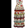 ALICE AND OLIVIA VALENCIA SPGHT STRP MAXI DRESS DEW FLORAL