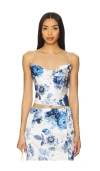 Alice And Olivia Valentina Top In Blue