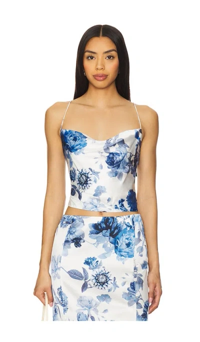 ALICE AND OLIVIA VALENTINA CROPPED CORSET TOP