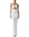 Alice And Olivia Valli Fitted Cut-out Cami Dress In Beige