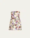 Alice And Olivia Velia Embellished Spaghetti Strap Dress In Champagne/multi