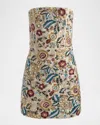 Alice And Olivia Velia Embellished Strapless Mini Gown