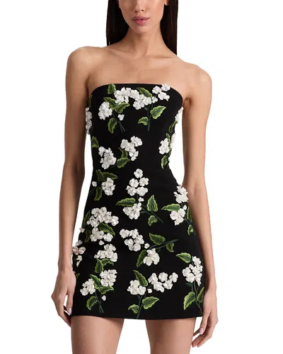 Alice And Olivia Velia Embellished Strapless Mini Gown In Multi