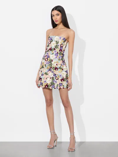 ALICE AND OLIVIA VELIA EMBELLISHED MINI GOWN