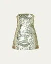 Alice And Olivia Alice + Olivia Velia Mini Dress In Sea Spray
