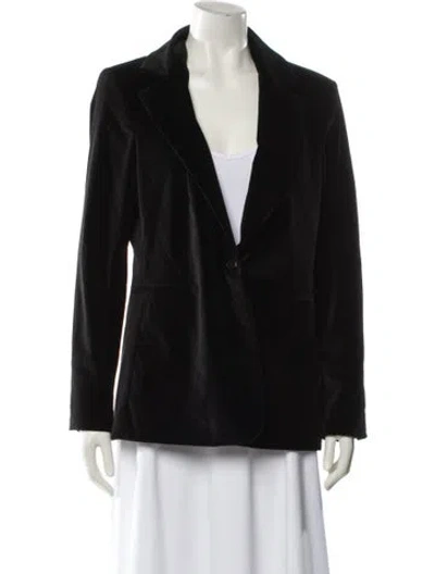 Pre-owned Alice And Olivia Velvet Blazer In Black