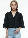 Alice And Olivia Venty Blouse In Black