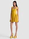 Alice And Olivia Vera Fit And Flare Mini Dress Golden Hour