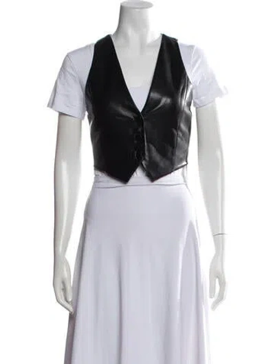 Pre-owned Alice And Olivia Vest In Black/white