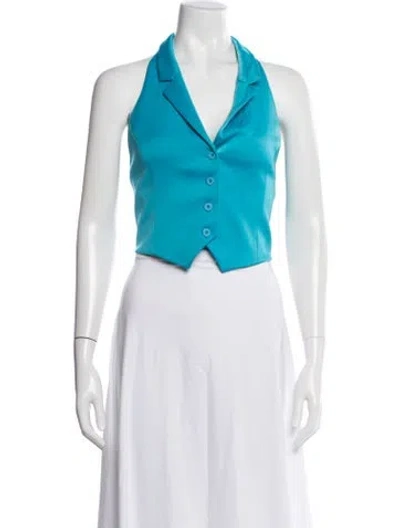 Pre-owned Alice And Olivia Vest In Blue