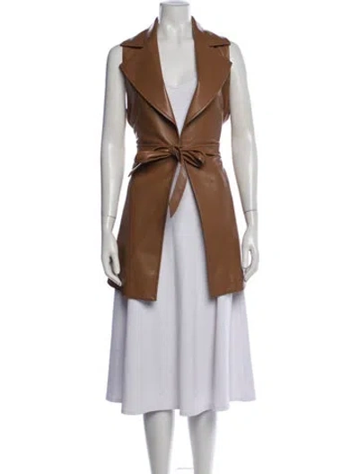 Pre-owned Alice And Olivia Vest In Brown