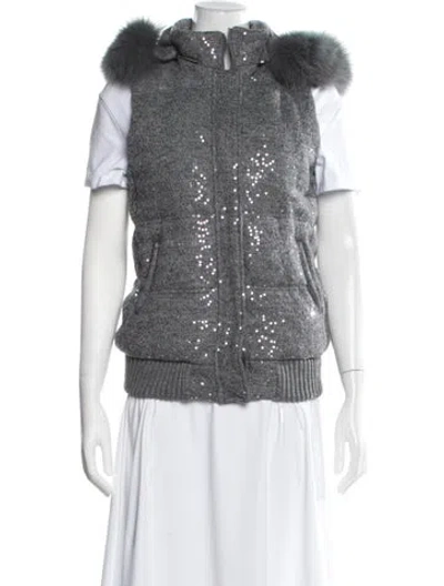 Pre-owned Alice And Olivia Vest In Gray