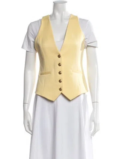 Pre-owned Alice And Olivia Vest W/ Tags In Yellow