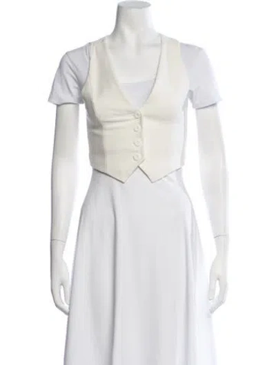 Pre-owned Alice And Olivia Vest In White