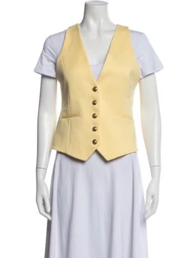 Pre-owned Alice And Olivia Vest In Yellow