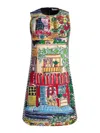Alice And Olivia Coley Mini Dress In Multicolour