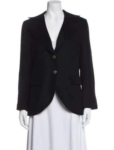 Pre-owned Alice And Olivia Vintage Wool Blazer In Black