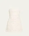 Alice And Olivia Violet Embellished Spaghetti-strap Mini Dress In Off White
